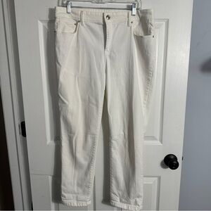 Chico's So Slimming Girlfriend Crops, size 2, white, stretchy, spring, summer